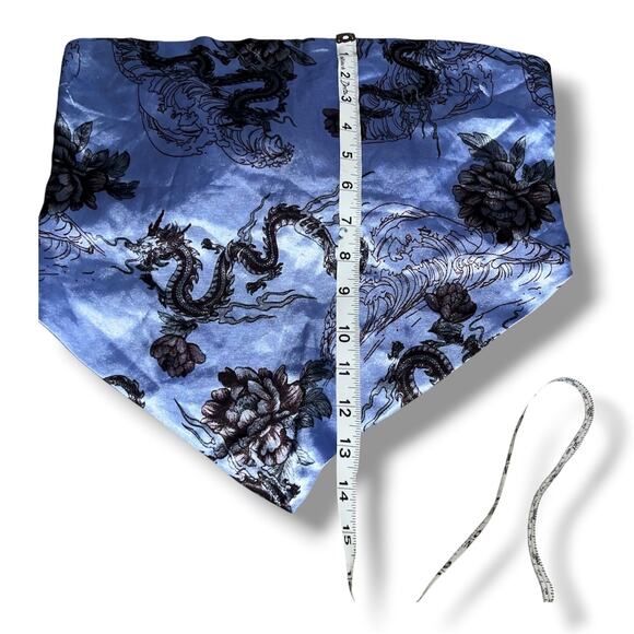 Rue21 Tops - Y2K Blue Dragon Satin Bandana Crop Top | Rue21 Size Medium